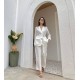 2023 new fashion womens suits & tuxedo blazer and long pant Set white casual women office lady suit