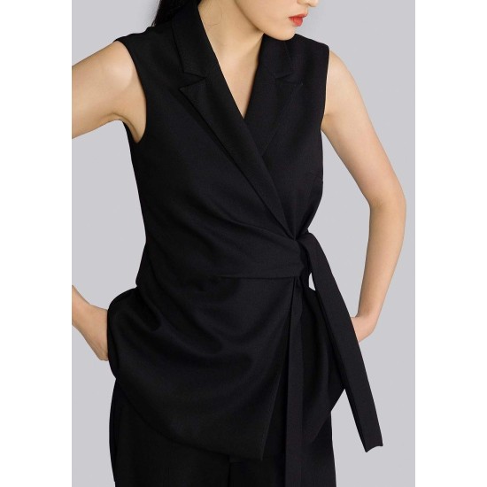 WHOLESALE PRICE HIGH QUALITY SIDE TIED SATIN SLEEVELESS WAISTCOAT BLAZER/JACKET BY NAM&CO BRAND