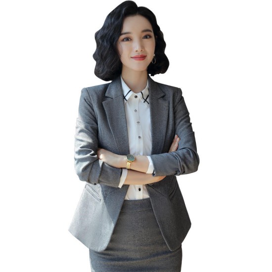 S-5XL Professional Set Womens New Korean Suit Business Formal Fashion Style 5-piece Set