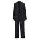 fall 2 piece casual long suit women lady wide leg cropped trouser two piece pants blazer set for women