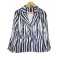 Womens suit jacket zebra-print double-breasted lapel commuter coat 2023