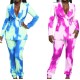 Y207074 plus size casual tie dye printed slim fit blazer & tuxedo two pieces sets long sleeved elegant OL women suits