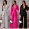 Dropshipping Solid Color Loose Waistband Two Piece Set Women Suits Office Formal Ladies Suits Womens Suits & Tuxedo