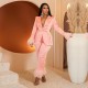 BOBOYU 2022 fashionable feather blazer suit sexy v neck fringe sleeve blazer jacket 2 piece pants womens suits & tuxedo set