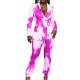 Y207074 plus size casual tie dye printed slim fit blazer & tuxedo two pieces sets long sleeved elegant OL women suits