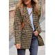 Dear-Lover Tweed Houndstooth Plaid Pattern Ladies Double Breasted Blazers Ladies Formal Office Sexy Womens Suits & Tuxedo