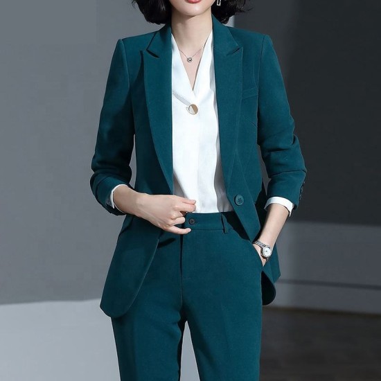 Zeasy OEM Chinese Style Clothing Manufacturers Pant Women Formal Business Office Womens Suits & Tuxedo Long