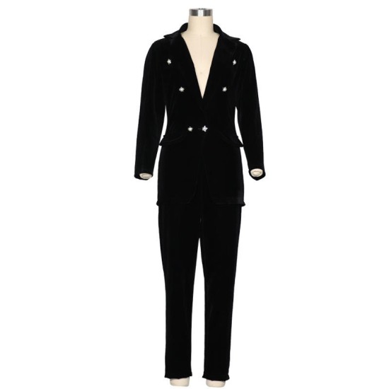 coldker Autumn and Winter Womens suits & tuxedo Office ladies business suit formal office ladies blazer suit office wear