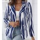 Womens suit jacket zebra-print double-breasted lapel commuter coat 2023