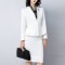 Suit Manufacturer Custom Office Ladies Dress Blazer Suit Bank Teacher Career Work Uniforms White Womens Suits & Tuxedo