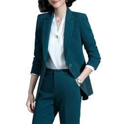 Zeasy OEM Chinese Style Clothing Manufacturers Pant Women Formal Business Office Womens Suits & Tuxedo Long