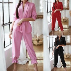 2022 Female Lady Business 2 Two Piece Set Blazer Pant Set Womens Suits & Tuxedo Ladies Plus Size Womens Suits for Women Outfit