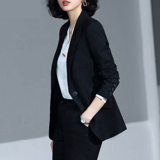 Zeasy OEM Chinese Style Clothing Manufacturers Pant Women Formal Business Office Womens Suits & Tuxedo Long