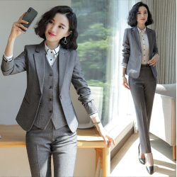 S-5XL Professional Set Womens New Korean Suit Business Formal Fashion Style 5-piece Set