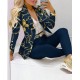 Blazer De Mujer 2022 Feminine Blazer Femme Avec Pantalon Ladies Formal Suits Blazer And Pants Set Print Womens Suits & Tuxedo