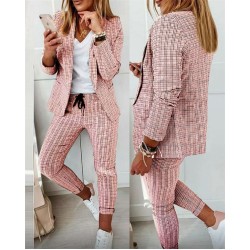 Factory price fall stylish two-piece suit for women high quality work suit autumn womens suits & tuxedo