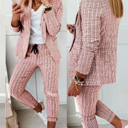 Factory price fall stylish two-piece suit for women high quality work suit autumn womens suits & tuxedo