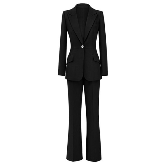 2022 New Design Deep V-neck Formal Suits & Tuxedo 2 Piece 2022 Womens Pants Suit